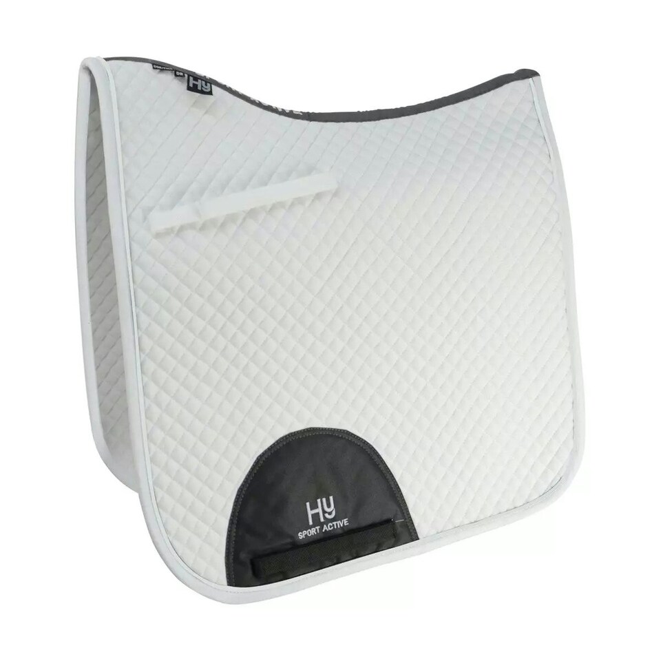 Hy Sport Active Dressage Horse Saddlepad - White - Pony/Cob