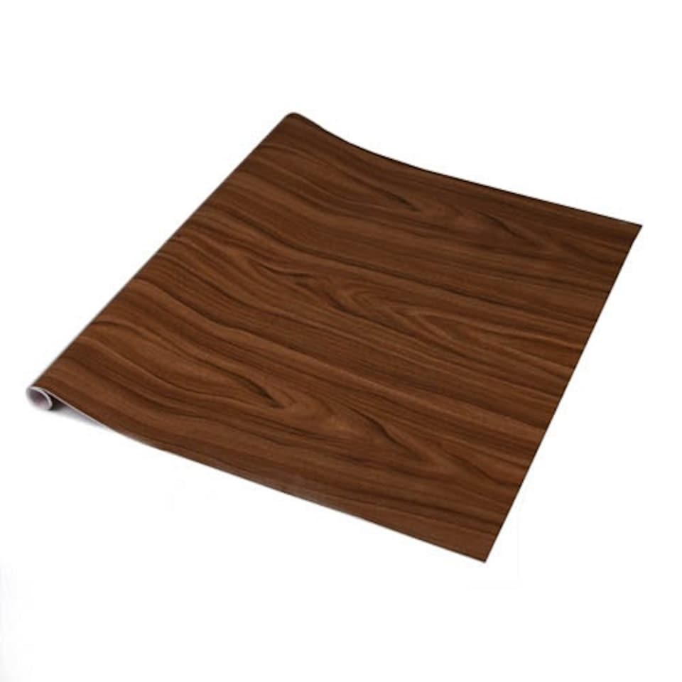 image 1 of Sticky Back Plastic Walnut Medium Wood Effect Kitchen Self-adhesive Vinyl Wrap for Cupboards, Doors and Worktops 67.5cm x 10m - d-c-fix