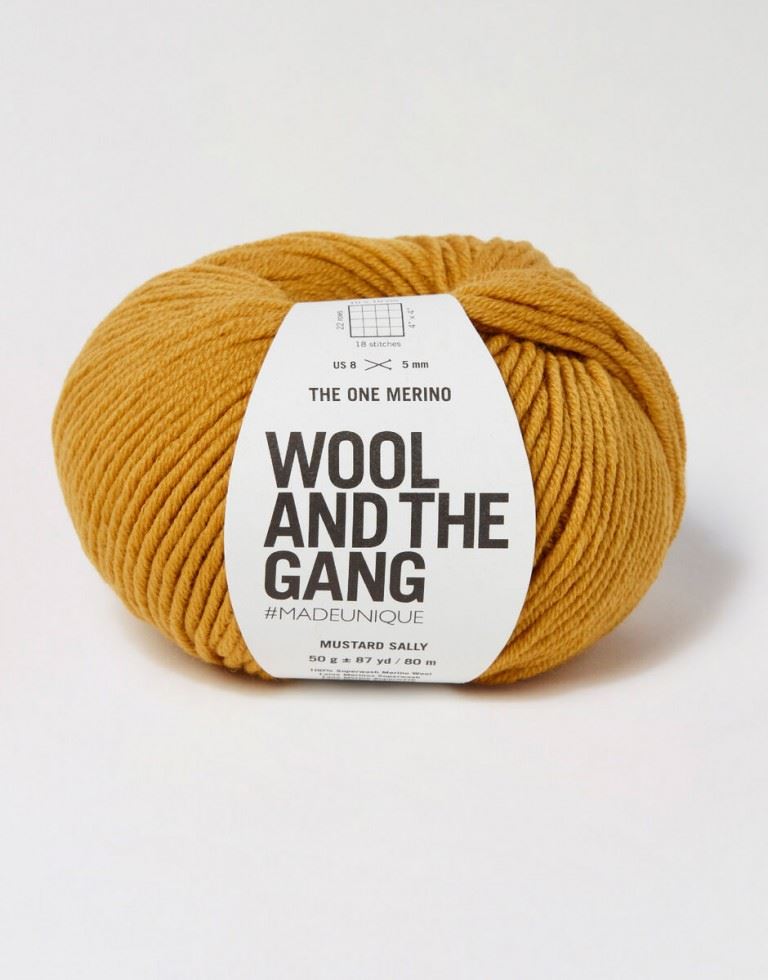 Wool and the Gang Gold The One Merino Aran Yarn For Crochet, Knitting - per 50 gram ball