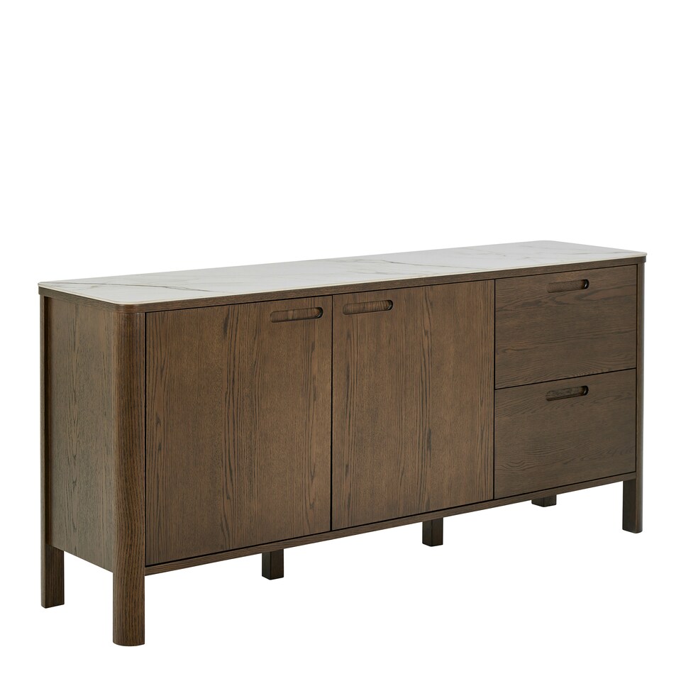 image 1 of Southampton Sideboard With 2 Doors 2 Drawers and 2 Shelves in Cream Ceramic Cream