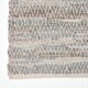 image 3 of Homescapes Grey Real Leather Handwoven Diamond Pattern Hall Runner - 66 x 200 cm Grey | 66 x 200 cm