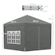 image 7 of Outsunny 3mx3m Pop Up Gazebo Party Tent Canopy Marquee with Storage Bag Grey