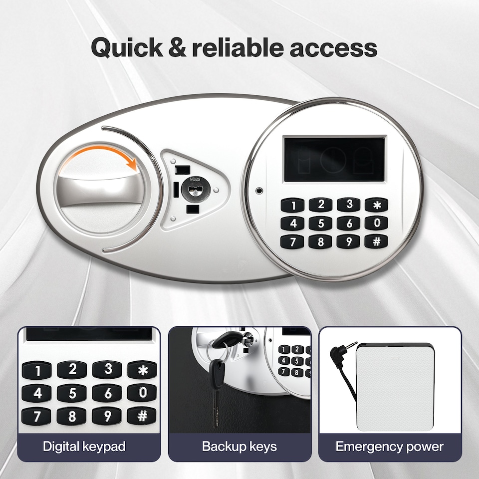 image 1 of Levede 85L Safe Fireproof Security Box Home Office Cash Lock Deposit Password