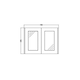 image 2 of Bathroom Mirror Cabinet 800mm Wide - White - (Aberdeen) | White | White | 1