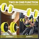 image 3 of HOMCOM Adjustable 20KGS Barbell & Dumbbell Set for Home Gym, Yellow Standard