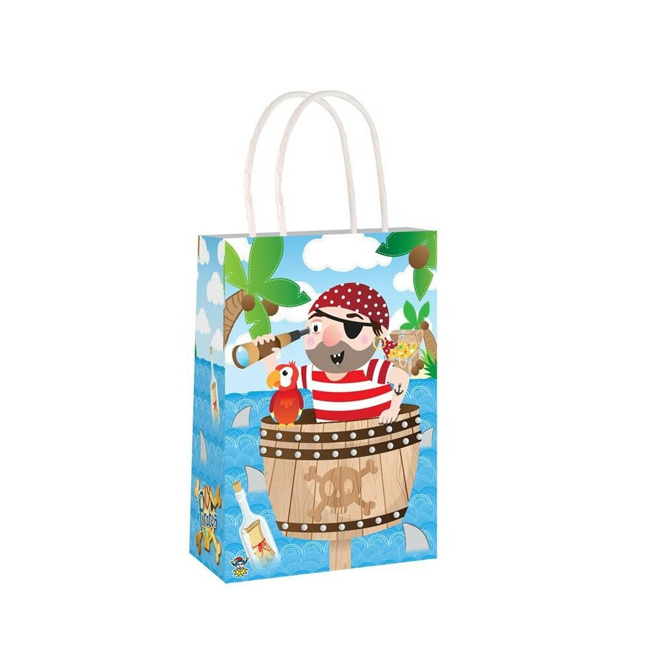 Pirate Paper Party Bags - Multicoloured - One Size