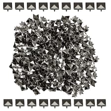 12mm Pyramid Shaped Nail Head Studs Square Metal Leather Rivets - 50pcs