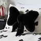 image 1 of OHS Soft Velvet Bow Shaped Cushion Pillow | Black
