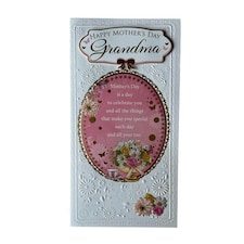 Happy Mother's Day Grandma Flowers Design Card