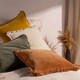 image 5 of Yard Bertie Cotton Velvet Cushion | Yellow | Saffron | 45 x 45cm | 1