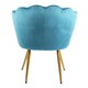 image 6 of FLORA Petal Chair Velvet Upholstered Fabric - Teal Blue | Teal