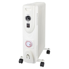 Igenix IGHO02620W 2kW Oil Filled Radiator with Timer 9 Fins, Adjustable Heat, Portable Design, 1.4m Cable White