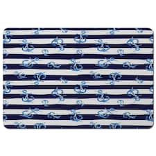 Blue Anchors on Navy Striped Background (Placemat)