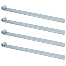 HD Strap Tailgate Straight Hinge for 12.5mm Pins 460mm Long Zinc Plated 4pc Silver
