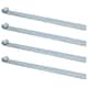 image 1 of HD Strap Tailgate Straight Hinge for 12.5mm Pins 460mm Long Zinc Plated 4pc Silver