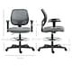 image 7 of Vinsetto Drafting Chair Tall Office Stand Desk Chair with Foot Ring, Arm, Wheel