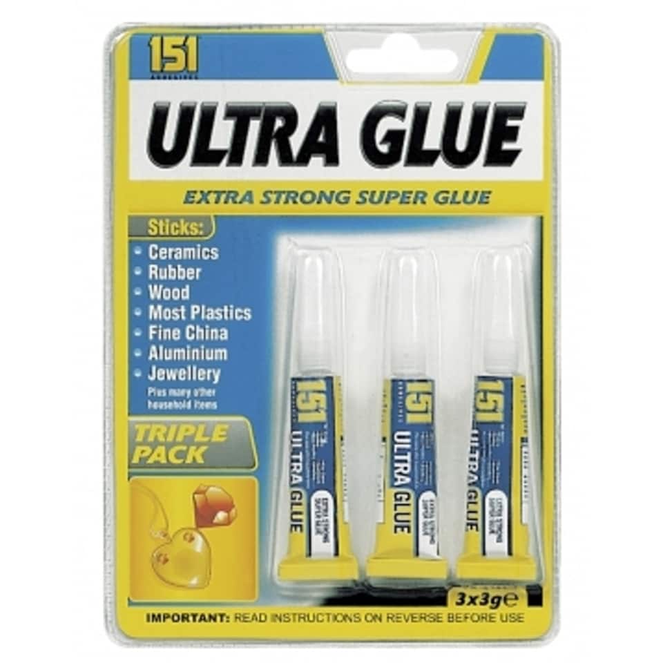 image 1 of Triple Pack Extra Strong Ultra Glue