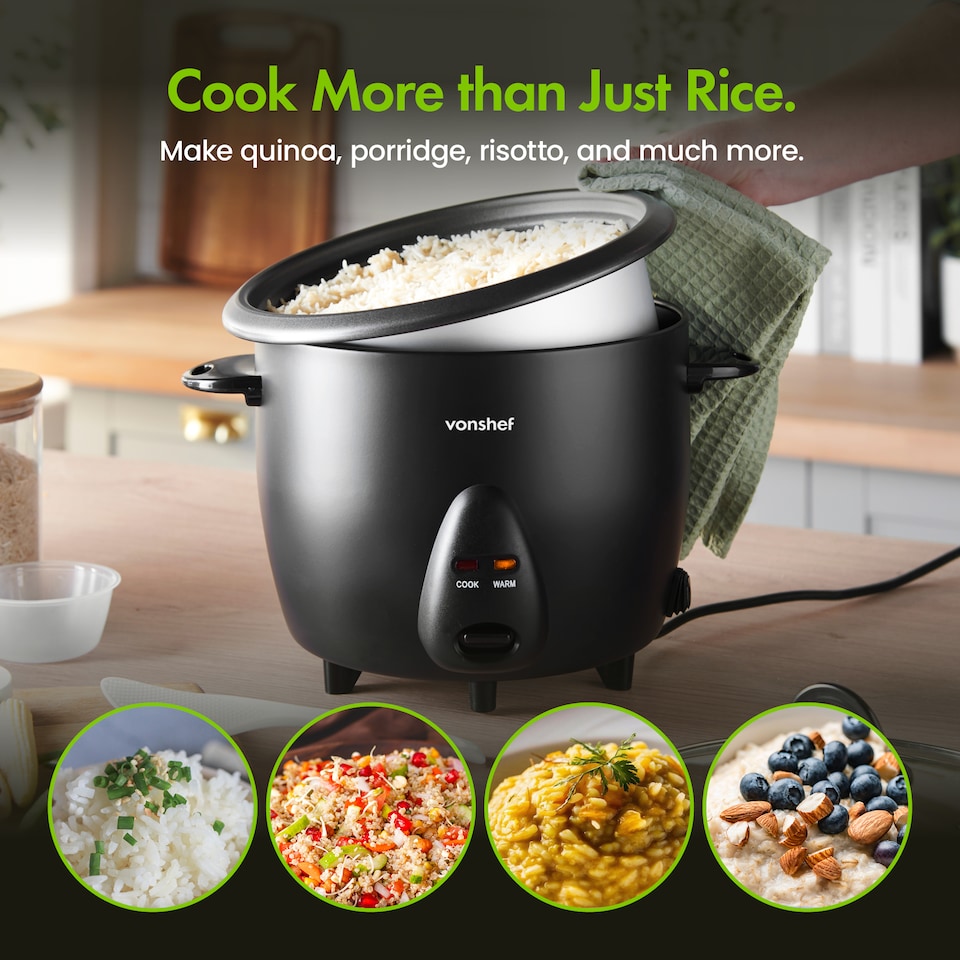 image 1 of Vonshef Rice Cooker Electric 1.8L with Keep Warm Function