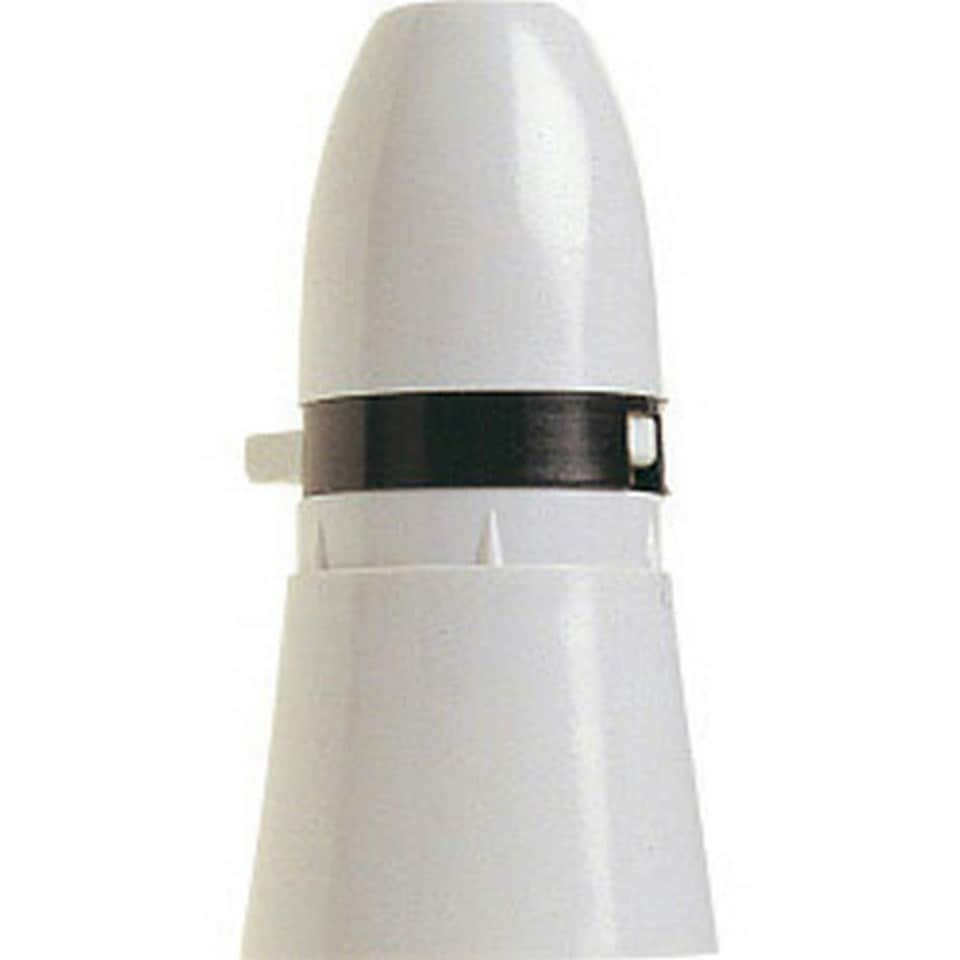 Dencon 1/2 Switched Long Skirt Lamp Holder White - White - One Size