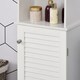 image 9 of HOMCOM Tall Bathroom Cabinet, Freestanding Slim Bathroom Storage Unit with Adjustable Shelves and Shutter Door, Floor Storage Cupboard with 6 Shelves, 165H x 34W x 20D cm, White