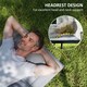 image 3 of Outsunny Camping Bed for Adults with Cushion, Headrest, Side Pocket, Grey 
