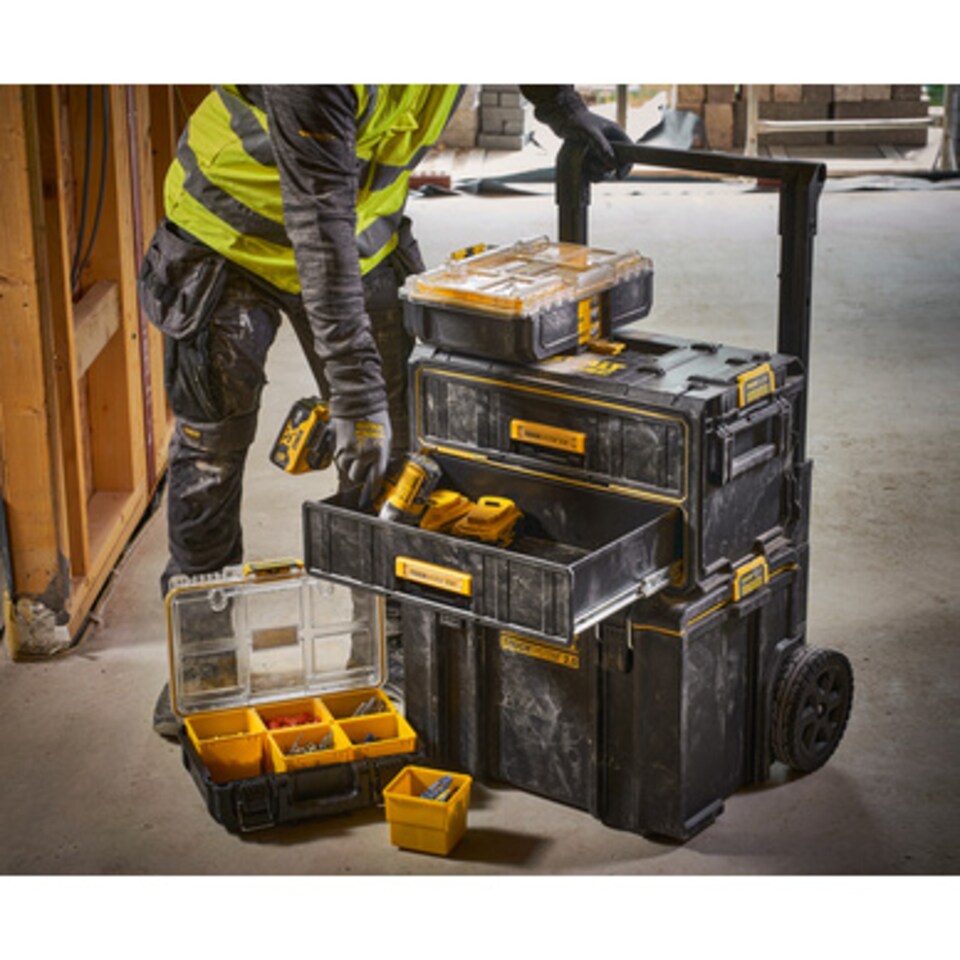 image 1 of DeWalt ToughSystem 2.0 Tower with 2 x Organisers and Drawers
