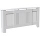 image 10 of Vida Designs Chelsea Radiator Cover Painted MDF Slatted Cabinet, White, 140-204cm