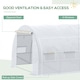 image 4 of Outsunny 3 x 3 x 2 m Polytunnel Greenhouse Pollytunnel Tent w/ Steel Frame White