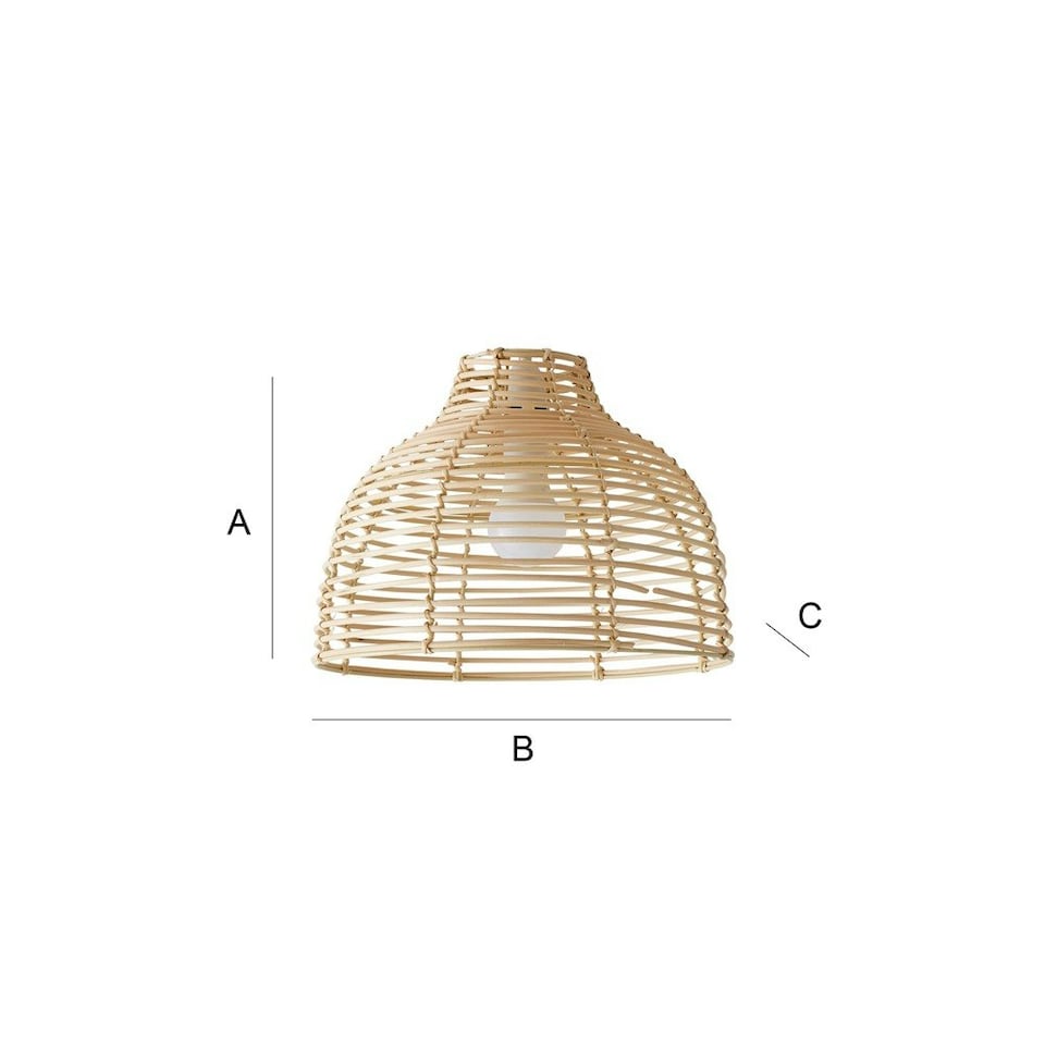 image 1 of ValueLights Pair Of Lobster Wicker Rattan Cream Lamp Shades Cream
