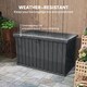 image 5 of Outsunny 400L Garden Storage Box Waterproof Metal Outdoor Storage Box with Lockable Lid, Storage Container Furniture Deck Box, 124 x 66 x 72 cm, Dark Grey