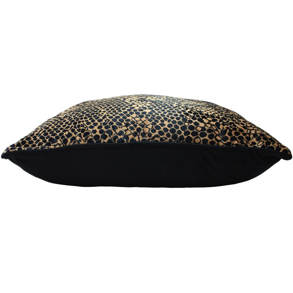 image 1 of Paoletti Python Snakeskin Cushion, Gold, 40 x 60cm