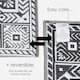 image 5 of Homescapes Outdoor Rug Luxury Waterproof Reversible, For Garden, Geometric Aztec Black | 120 x 180 cm