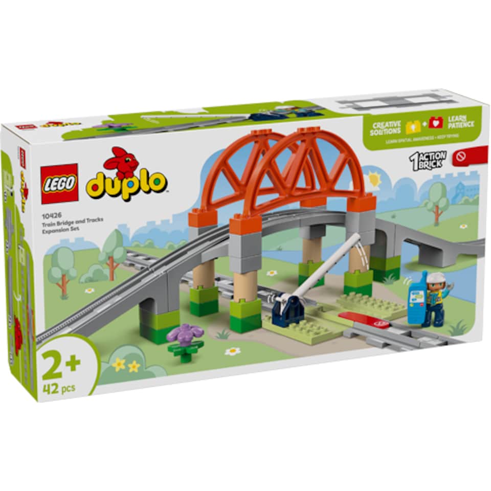 image 1 of LEGO Duplo 10426 Train Bridge and Tracks Expansion Set