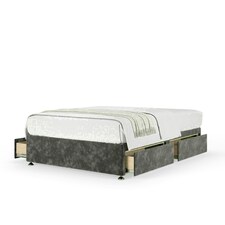 Charcoal Chenille 4 Drawer Divan Base Small Double