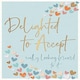 image 1 of Words 'n' Wishes Wedding Day Acceptance Card, Delighted to Accept, 18.1 x 13.2 cms, Blue