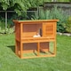 image 2 of Pawhut 90cm 2 Tiers Rabbit Hutch Wooden Pet Cage Run Vintage Bunny House