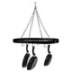 image 2 of Valen Matt Black Oval Ceiling Rack Black