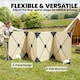 image 5 of Outsunny Camping Windbreak, Pop Up Hub Frame Windbreaker Blocker, Khaki | Brown | Khaki | 480 x 120 cm