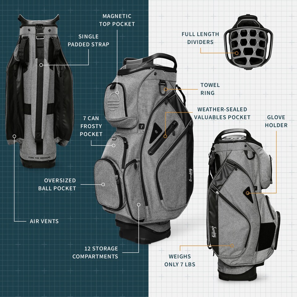 image 1 of Big Rig Golf Bag - Heather Grey