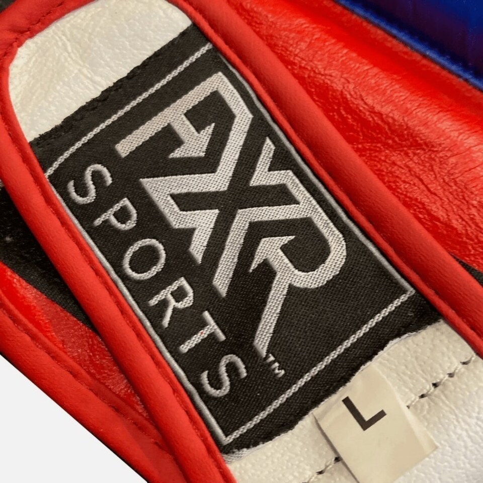 image 1 of FXR Sports Leather Muay Thai Fight Gloves Blue | Small
