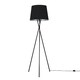 image 1 of ValueLights Camden Black Tripod Floor Lamp Black Taper Shade & Bulb | Black