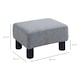 image 3 of HOMCOM Linen Fabric footstool footrest Small Seat Foot Rest Chair Ottoman Home Office with Legs 40 x 30 x 24cm Grey