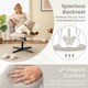 image 4 of COSTWAY Armless Home Office Chair Swivel Desk Chair Grey Grey
