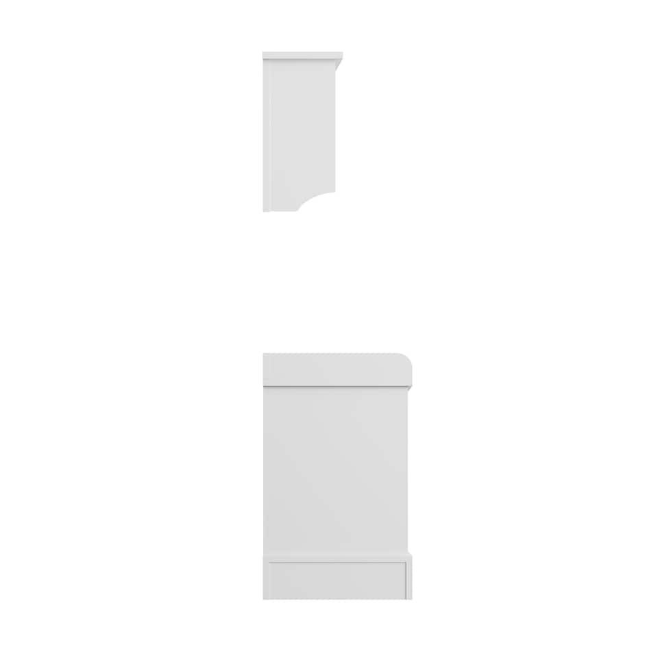 image 1 of Kempton Shoe Bench & Wall Rack | White | White
