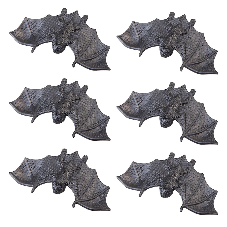 image 1 of Spooky Black Bats Plastic Halloween Decorations 9.8cm - Pack of 6