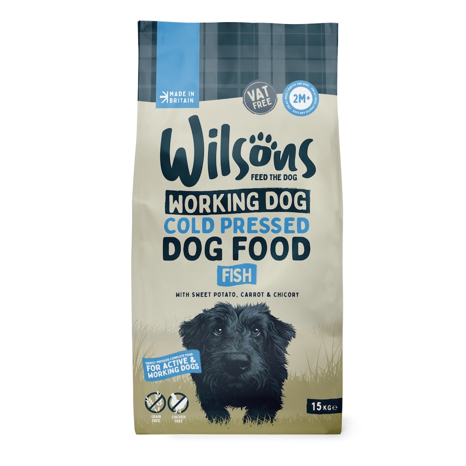 image 1 of Wilsons Fish Cold Pressed Working Dog Food Natural High Energy Protein Diet - 15kg bag
