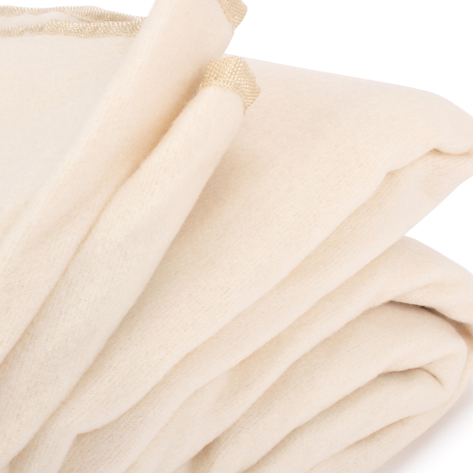 image 1 of Cream Fleece Waterproof Backed Picnic Rug | Orange | Orange