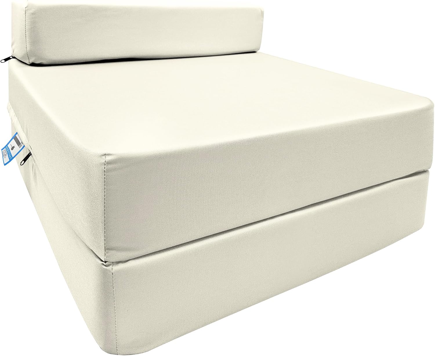Fold Out Single Z Bed Futon Sofa Chair Mattres Cream