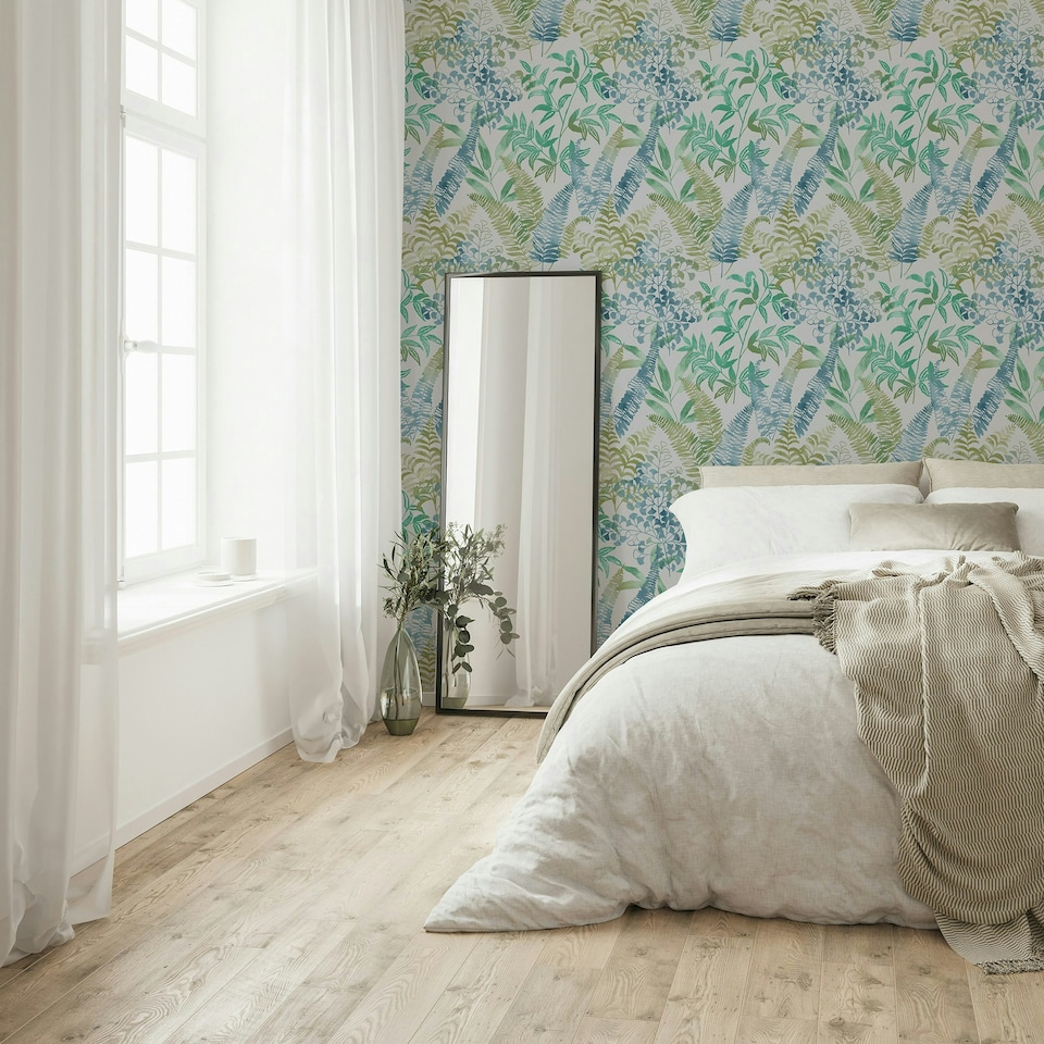 image 1 of Superfresco Easy Temptation Aqua Wallpaper Blue | Blue