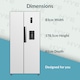 image 6 of HYE 444 Litre Frost Free American Fridge Freezer with Non-Plumbed Water Dispenser, 83cm, White - RF01AMWD460W03